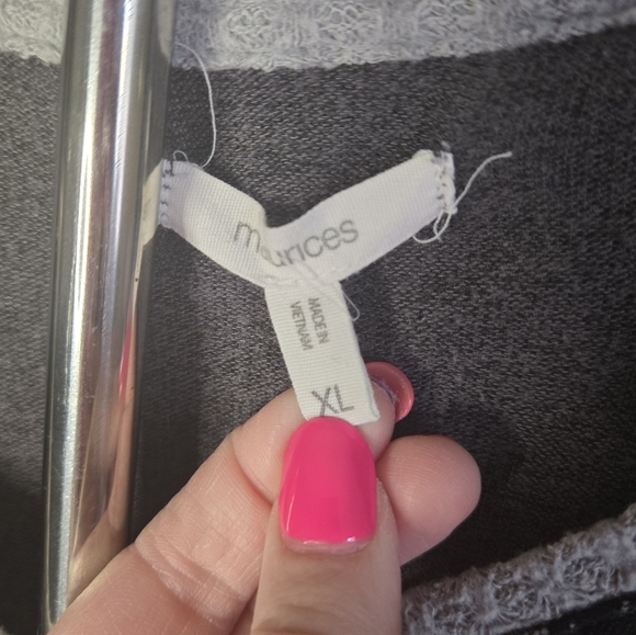 Maurices XL Cozy Chevron Lace Accent Pullover Sweater - Picture 3 of 7